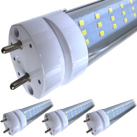 BSK.BESTKA 4-Pack 4FT LED T8 Type A+B Tube Lights, 30W(80W Equivalent), 4000LM, 6000K, Single or Double End Powered, Ballast Bypass, 4 Foot T10 T12 Fluorescent Bulbs Replacement, Clear