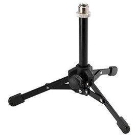 MONACOR MS-12 Mikrofon-Tischstativ, zusammenlegbar, schwarz