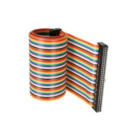 DMiotech Pack of 2 64 Pins Flat IDC Rainbow Ribbon Cable 48 cm 2.54 mm Distance Jumper Wires Type C for Cameras Laptops Electronic Projects