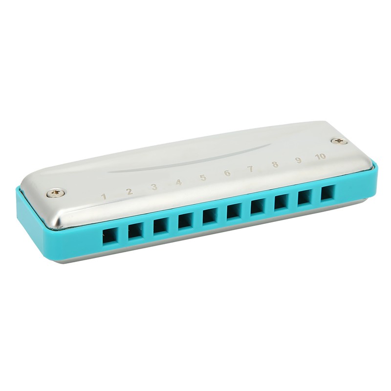 Blues Harmonica 10-Hole Mouthorgan Ab Key Portable Wind Instrument High