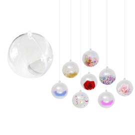 Plastic Balls, Ornaments, Balls, Decoration, Christmas, Transparent, Hollow Balls, Fillable, Handmade, DIY (2cm Transparent Balls (Pack of 20))