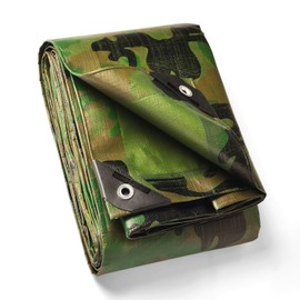 GUARD SHIELD Camo Tarp Heavy Duty Waterproof 12x12 Feet Camouflage Tarps Poly Cover 10mil