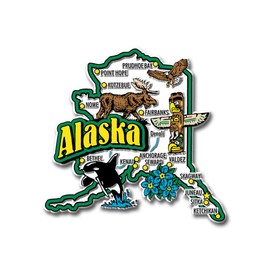 Alaska State Jumbo Map Magnet