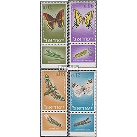 Israel 352-355 with Tab (complete.issue.) unmounted mint/never hinged ** MNH 1965 Butterflies (Stamps for collectors) Butterflies