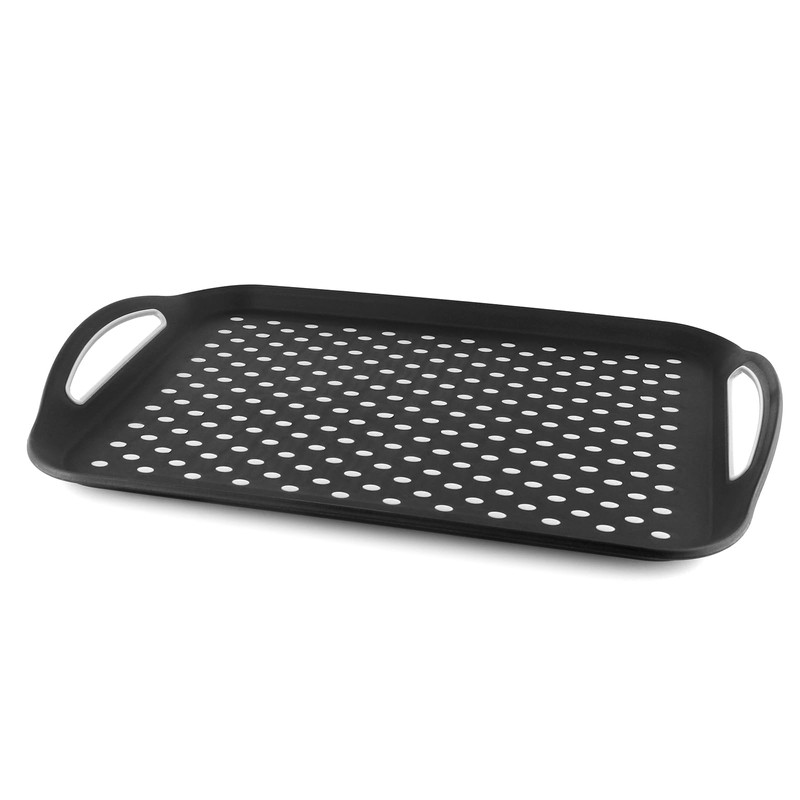 MDLUU Large Non-Slip Serving Tray with Handles, Food Serving Platter,