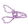 100 Pcs Binder Clips Hollow Heart Shape Strong Clamping Force