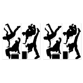 Beistle 52204 12 Piece Break Dancer Props, 13.75"-51.5", Black