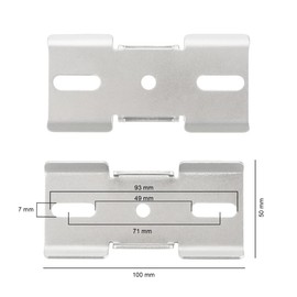 LST Roof Rack Mounting Set Roof Box 80 mm U-Bracket Roof Box Metal Bracket