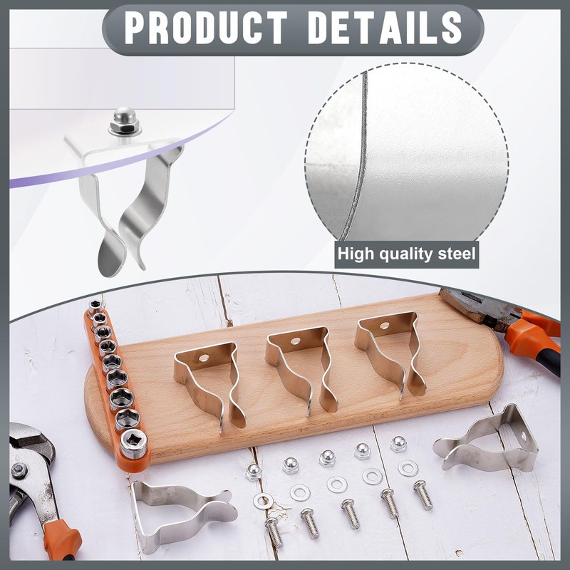 Tandefio 10 Sets Window Well Cover Clips Outside 2.36'' x