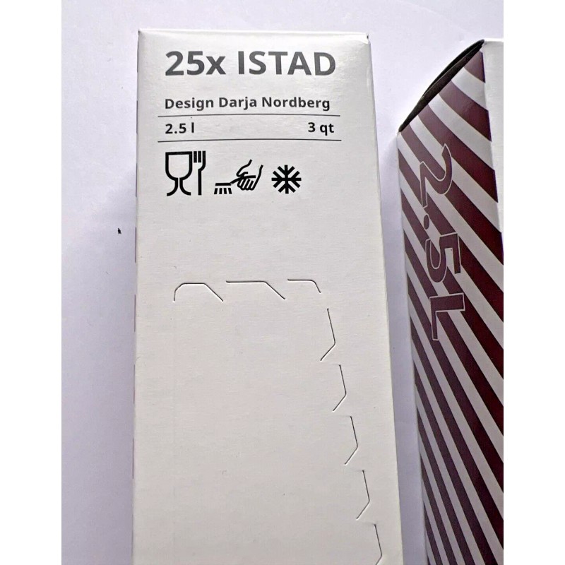 IKEA ISTAD Resealable 50 Storage Freezer Bags stripe red/brown 3
