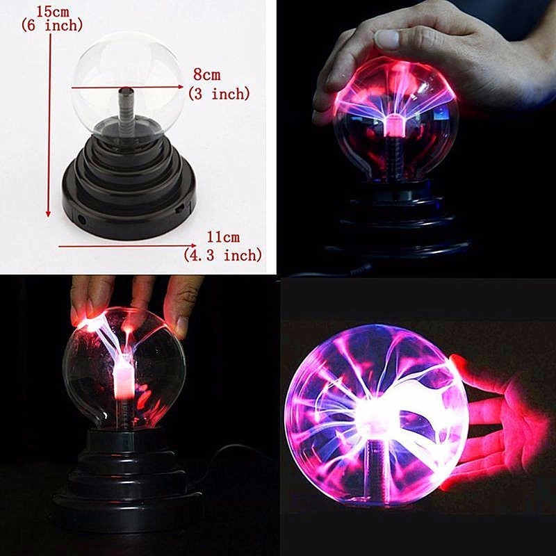 FBEST Plasma Ball, USB, Science Toy, Magic Thunder Ball, Touch-sensitive