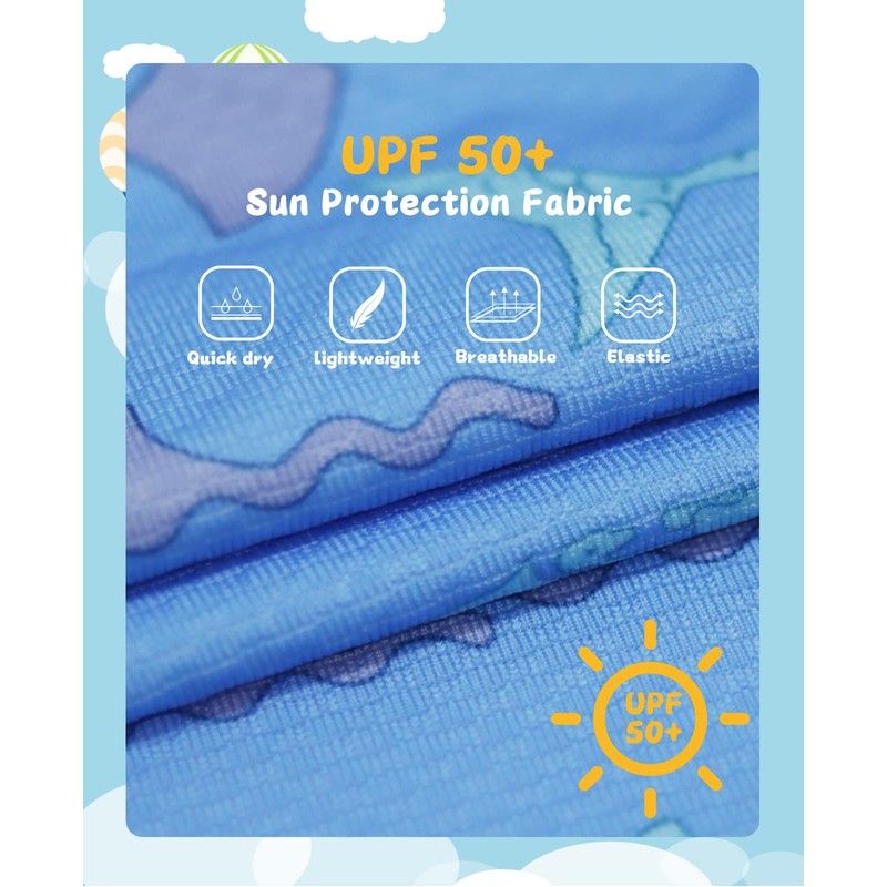 MEETYOO Boys Rash Guard Short Sleeve, Kids UPF 50+ Sun