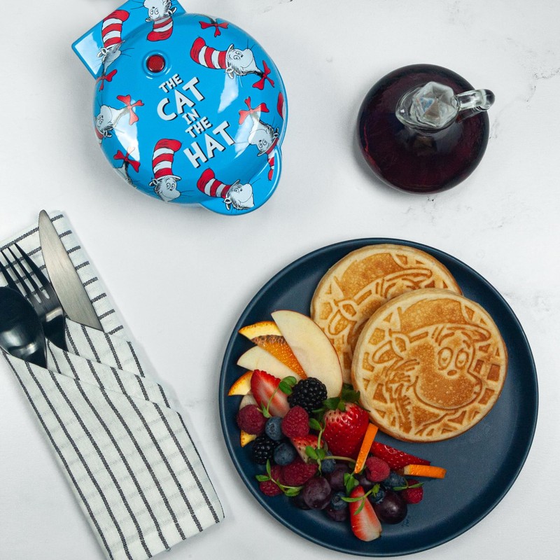 Uncanny Brands Cat in the Hat Mini Waffle Maker -