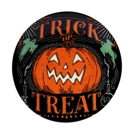 Certified International Scaredy Cat 6" Canape/Luncheon Plates, Assorted Designs, Multicolor, Medium, Set of 4