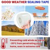 Birllaid White Window Weather Sealing Tape,Window Draft Isolation Sealing Film