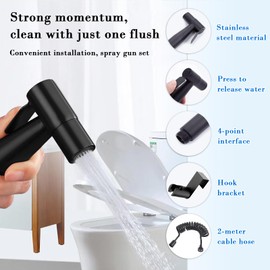 Lhdfyqt Hand Bidet Sprayer for Toilet, Hand Bidet Sprayer with Hose, Hand Shower Sprayer, Bidet Hand Shower, Toilet Shower, Bidet Toilet Sprayer for Shower, Bathroom Hygiene