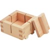 Yamako 803682 Hinoki Cypress Pressed Sushi Mold, Cross Cutting, Approx.