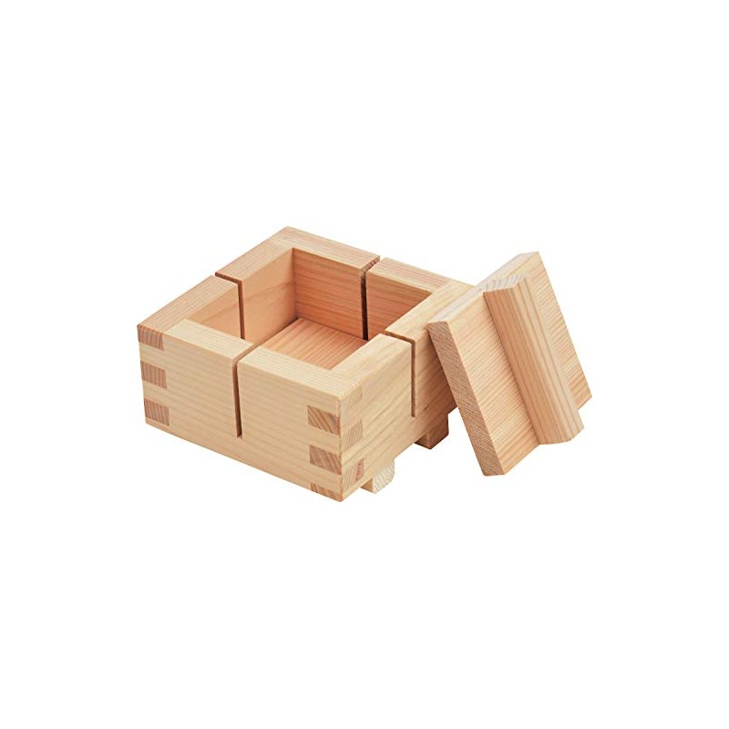 Yamako 803682 Hinoki Cypress Pressed Sushi Mold, Cross Cutting, Approx.