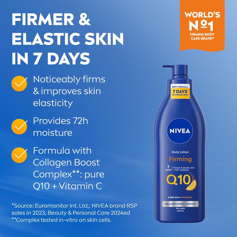 NIVEA Q10 Firming Rich Body Lotion + Vitamin C (400ml),