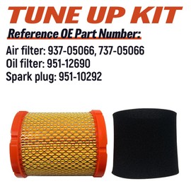 937-05066 Air Filter 951-12690 Oil Flter Tune Up Kit Fit for Cub Cade-t XT1 LT42 LT42 LT46 MTD 547CC OHV Troy Bilt TB42 TB46 Craftsman T1300 T1500 Lawn Mower 4X90HU 8X90KU 8X90ZU 9X90HU