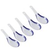 Healeved 5pcs Border Ceramic Spoon Multi-Functional Porridge and Soup Spoon