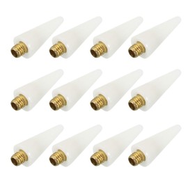 PATIKIL M5 x 0,8 mm Wachsspitzenbohrstift, 12er-Pack Diamantmalerei-Zubehör Bohrstift Wachskopf Ersatz Nagel Strasssteine Picker für Nagel DIY Handwerk, Weiß