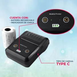 EGTMA Impresora Térmica Portátil De Recibos Bluetooth