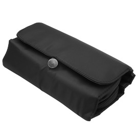 Hsthe Sea Foldable Makeup Brush Bag Travel Cosmetic Case for Brush Sets and Makeup Accessories -Black