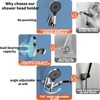 Shower Head Holder, 720° Universal Adjustment Shower Head Bracket, No