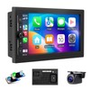 Haudio 7" Double Din Car Stereo with Wireless Apple CarPlay/Android