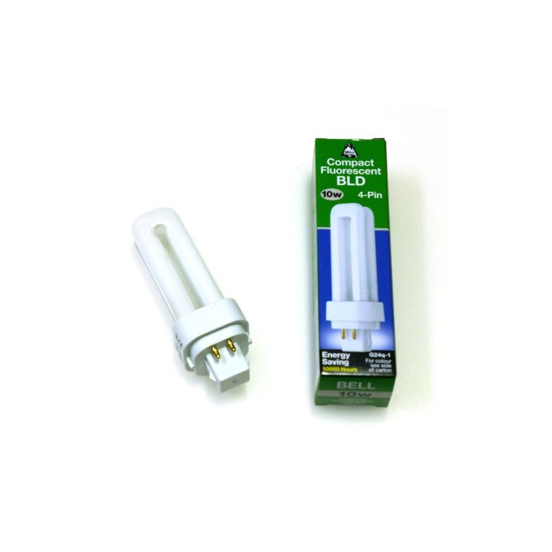 2x 10 watt CFL 4 pin Energy Saving Lamp 10W