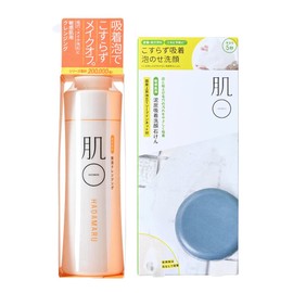 Hadamaru Skin Makeup Remover Facial Soap Set for Sensitive Skin Aqua Moisture Cleansing 5.3 oz (150 g) / Soap, 2.1 oz (60 g), Sensitive Skin, Hypoallergenic, Dry Skin, Rosacea, Seborrheic