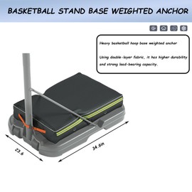XCZ Basketball hoop sandbags Equipped with fixed clips and reflective strips. Heavy duty basketball hoop weighted base anchor, suitable for portable basketball hoop base
