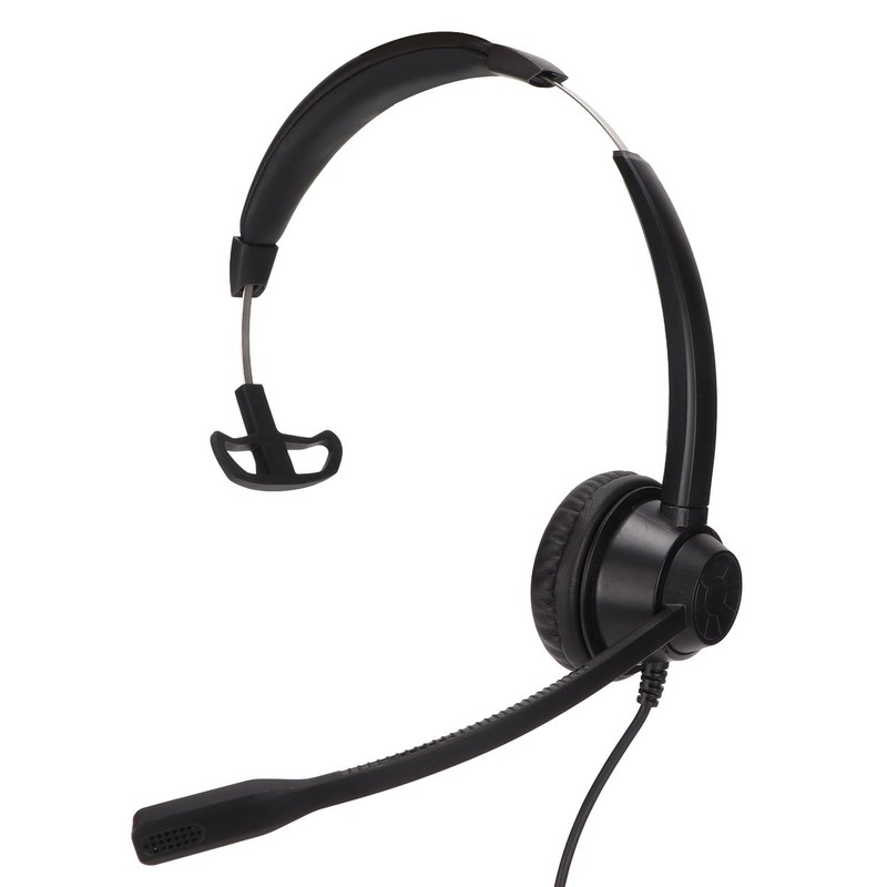 Telephone Headset Clear Comfortable Plug and Play Monaural Traffic Headset