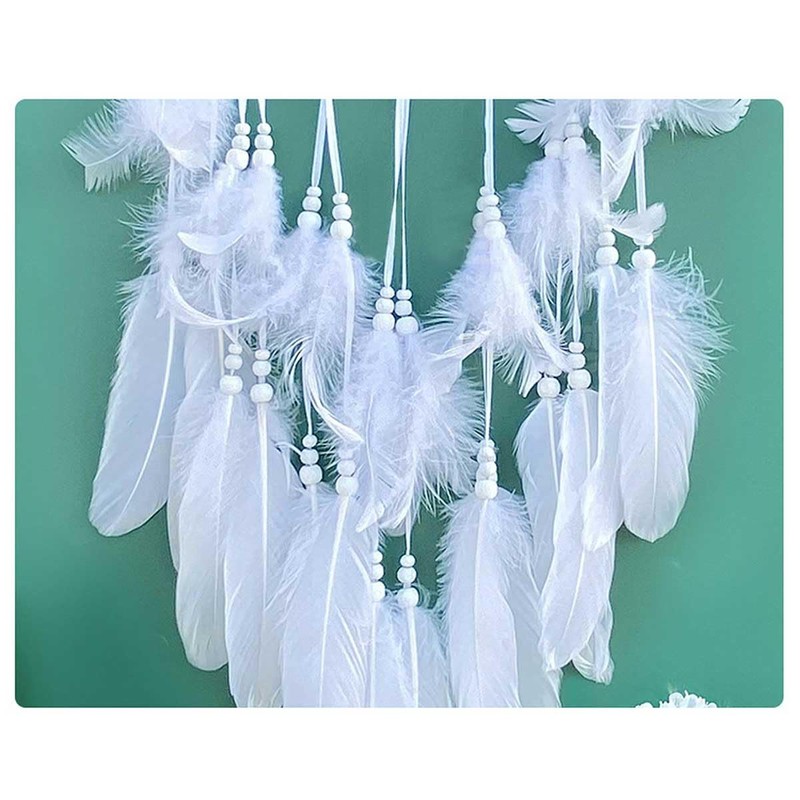 Dream Catcher Wall Hanging Feather Decoration, Hand Knitted, Dream Network,