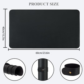 Nail Art Table Mat, Foldable Nail Hand Rest Pillow Manicure Pad, Soft Microfiber PU Leather Nail Mat, Nail Arm Rest Pad for Acrylic Nails, Nail Table Pad Desk Mat for Nail Technician Salon Home, Black