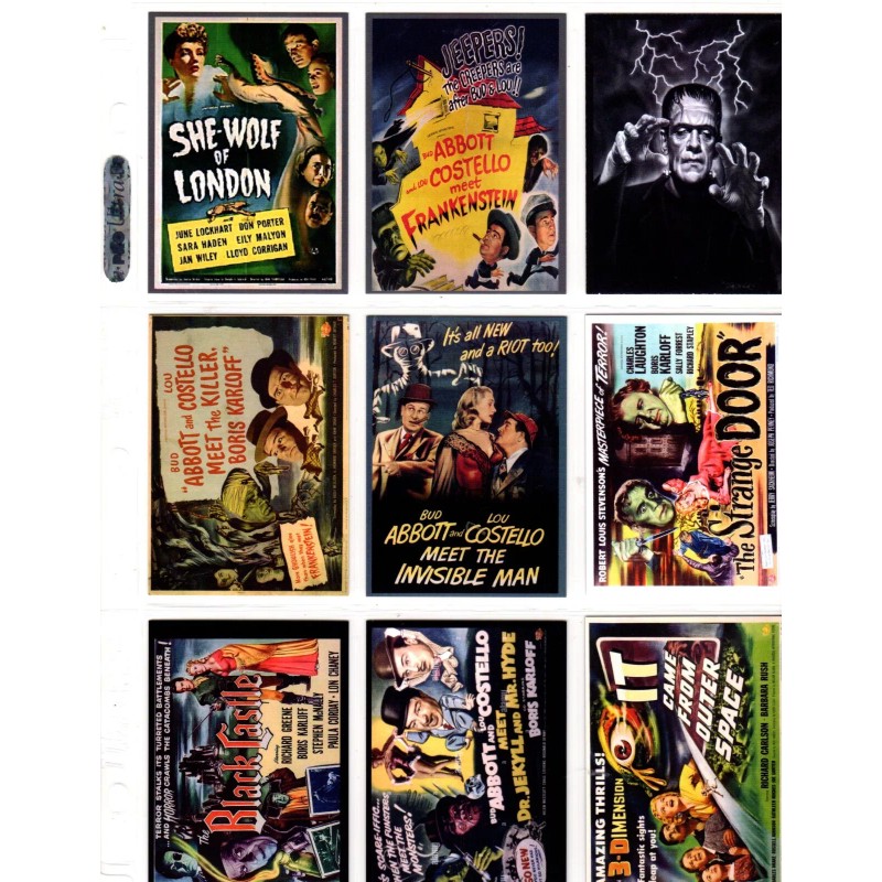 UNIVERSAL MONSTERS SET CUSTOM TRADING CARD 90 CARDS SET