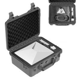 Eruseay Waterproof Starlink Mini Case, Portable Hard Protective Carrying Case for Starlink Mini Dish Kit with Molded Foam Accessories, Ideal for Travel and Camping, Dark Grey