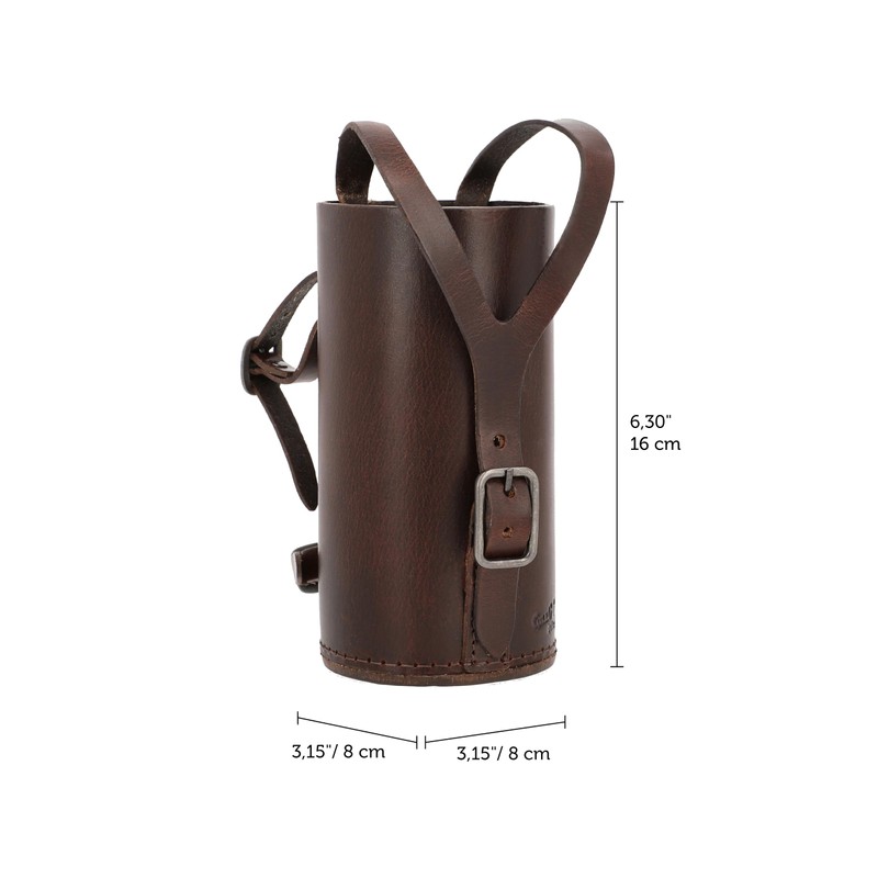 Gusti Connie Leather Bottle Holder for Bicycle Handlebar Drink Holder