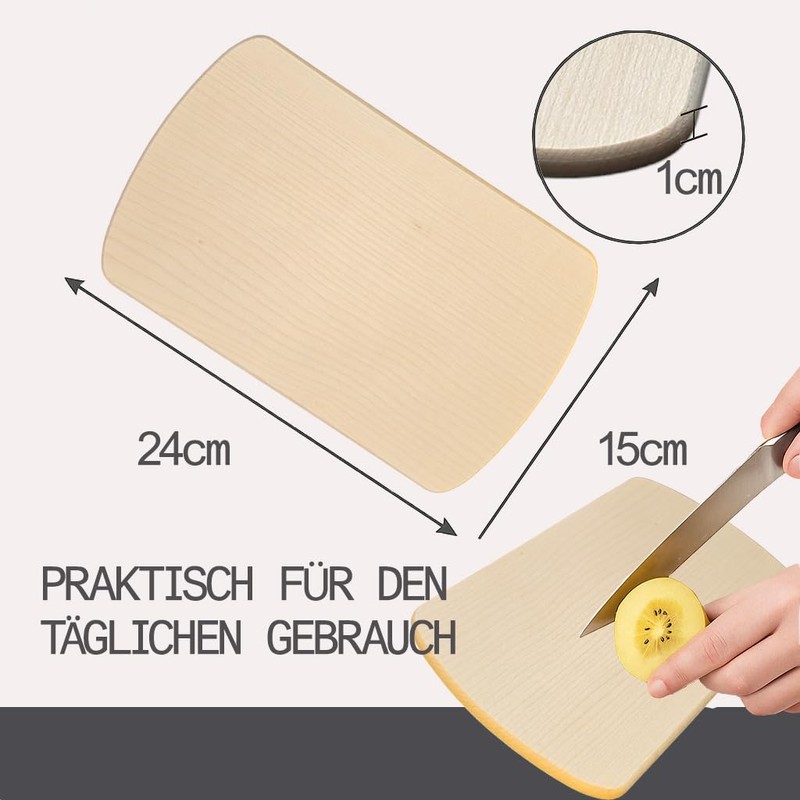 DEKOFANT Wooden Breakfast Board Made of Solid Maple Wood -