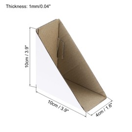 MECCANIXITY Adjustable Cardboard Corner Protector, Cardboard Edges Protector 10x10x4cm for Art, Packing, Shipping Supplies Pack of 60 White