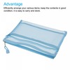 sourcing map Mesh Zipper Bags, A5 Nylon Double Layer Zip