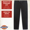 Dickies Women's Straight Flex Twill Pant Pants, Rinsed Black, 16