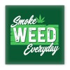 Smoke Weed Everyday mit Hanfblatt Motiv Kühlschrankmagnet - Lustige Kühlschrankmagnete