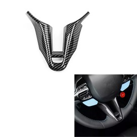 FUEISOF For Hyundai I20 Kona N 2017-2024 Real Carbon Fibre Car Steering Wheel Covers Black