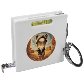 'Smiling Baby Horse' Keyring Tape Measure/Spirit Level Tool (KM00041695)
