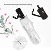 Cafopgrill Automatic Transparent Umbrella Portable Three Fold Windproof Umbrella Protection