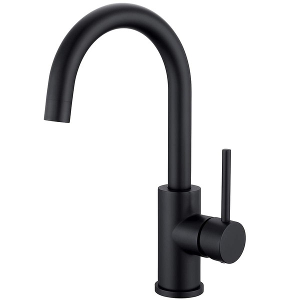 Bar Sink Faucets Single Hole, WiPPhs Matte Black Mini Kitchen