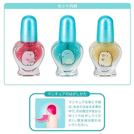 Race Sumikko Gurashi Peel Off Manicure Set of 3, 6 Years Old and Up Cosmetics Accessories