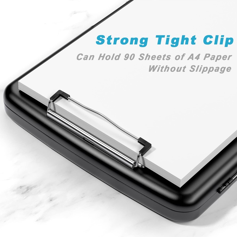 Rimilak Plastic Clipboard with Storage, 8.5 x 11 High Capacity